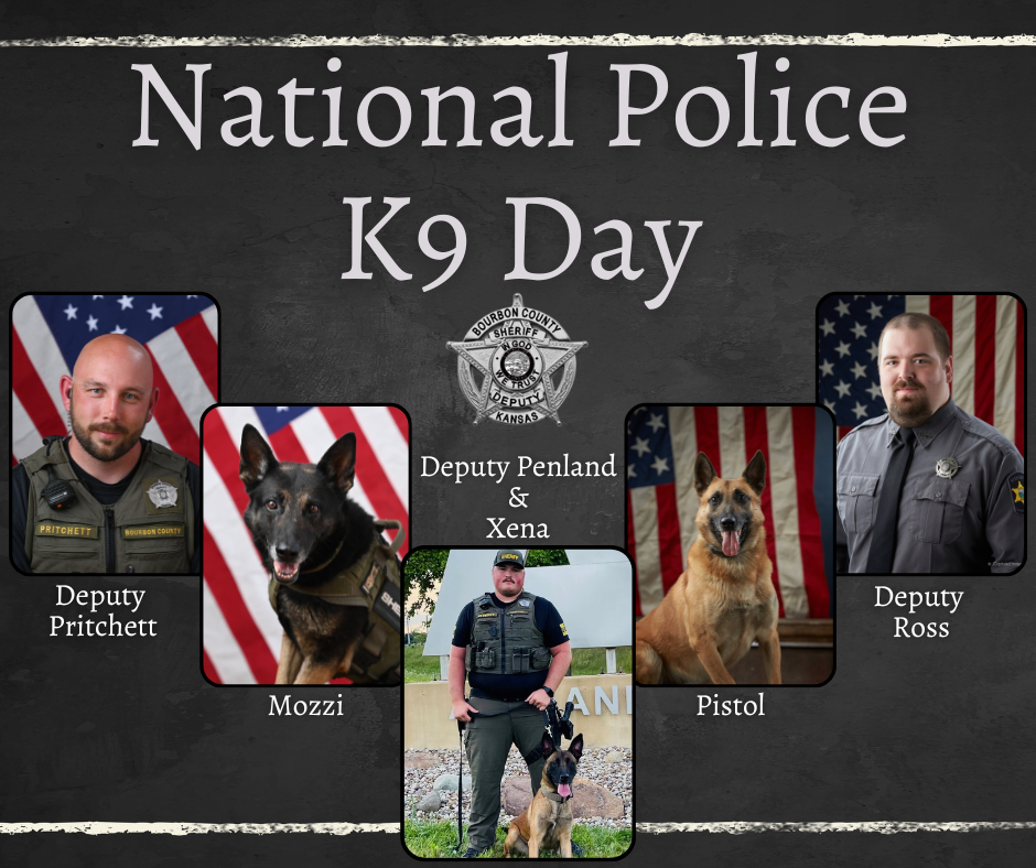 National Police K9 Day with all 3 Deputies and their K9s.